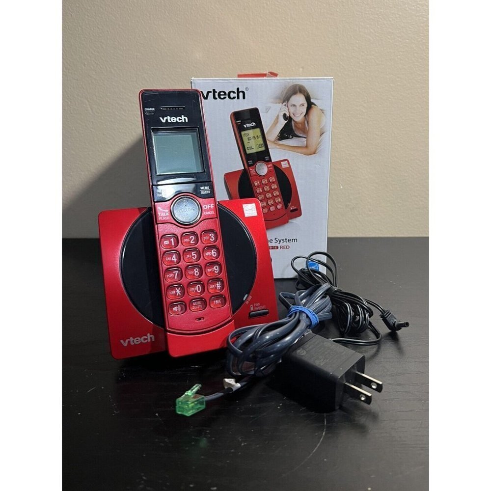 Vtech Cordless Phone System With Caller ID / Call Waiting Model CS6919-16 Red #2